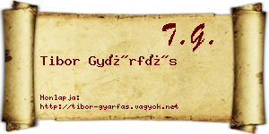 Tibor Gyárfás névjegykártya